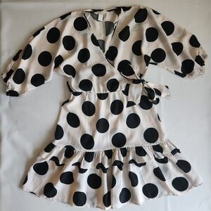 H&M Large polka dot Midi dress
